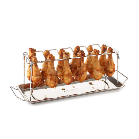 Barbecook premium rek voor drumsticks RVS