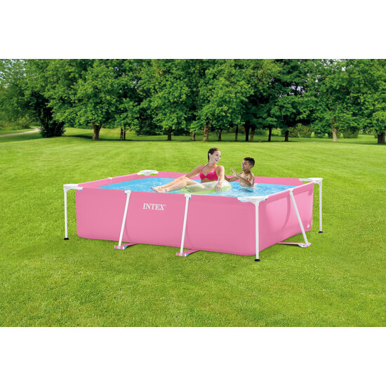 Intex Metal framepool 220x150x60 cm Roze