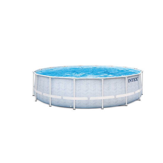 Intex Chevron Prism Frame Pool 488x122 cm + filterpomp en acc