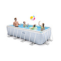 Intex Prism Frame Pool Chevron 400x200x100 cm + filterpomp en ladder