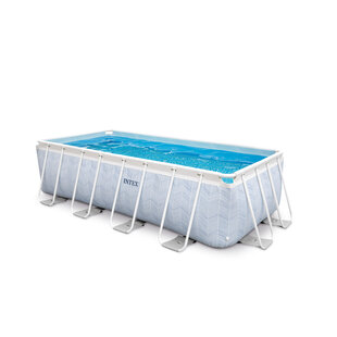 Prism Frame Pool Chevron 400x200x100 cm + filterpomp en ladder