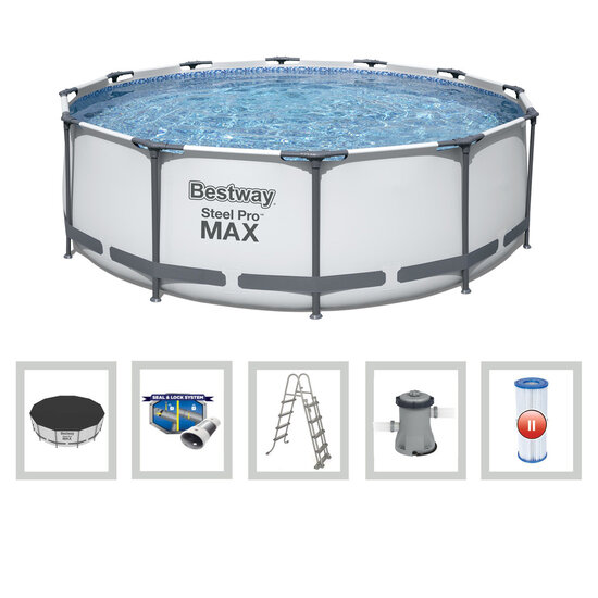 Bestway Steel Pro Max Frame Pool 457x122 cm + filterpomp | 2eKans