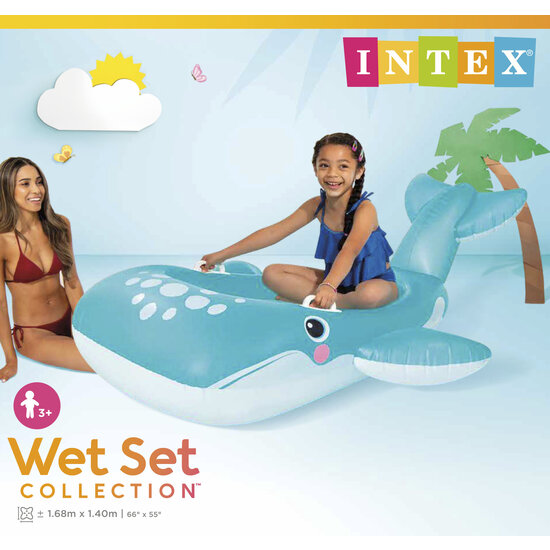 Intex  blauwe walvis ride-on
