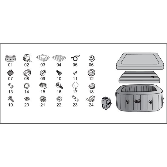 Lay-Z-Spa klein tandwiel voor waterinlaat HydroJet Pro