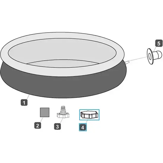 Bestway afsluitdop waterafvoer grijs