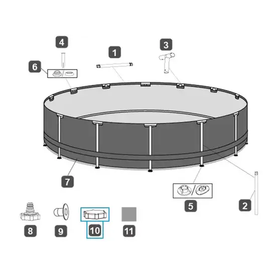 Bestway afsluitdop waterafvoer grijs