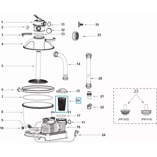 Bestway zeefje voor Flowclear zandfiltersystemen