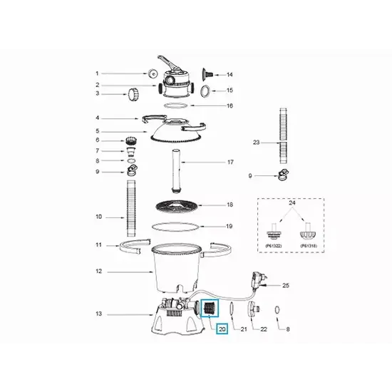 Bestway zeefje voor Flowclear zandfiltersystemen (2.006 / 3.028 l/u)