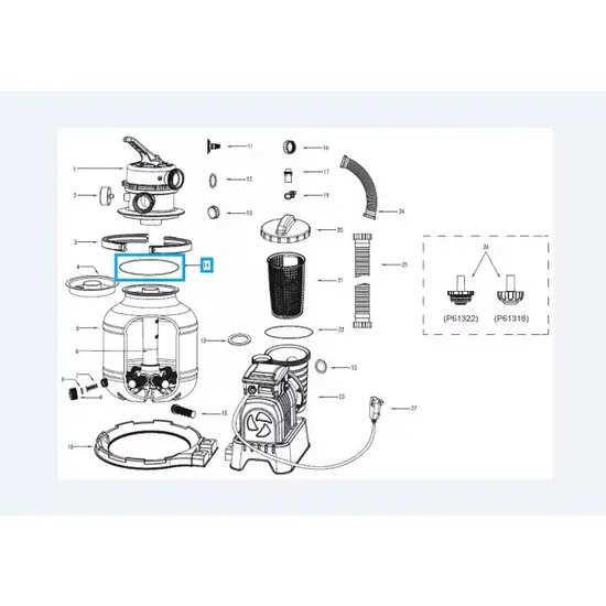 Bestway O-ring  voor Flowclear zandfiltersystemen