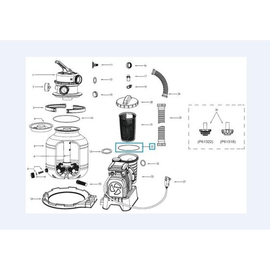 Bestway O-ring  voor Flowclear pompunit