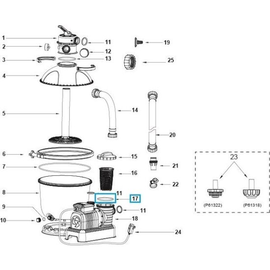 Bestway O-ring  voor Flowclear pompunit