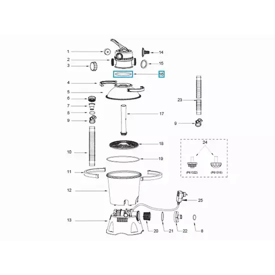 Bestway O-ring (bovenafdichting) voor Flowclear zandfilters