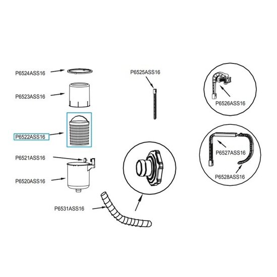 Bestway skimmer opvangbakje/zeefje