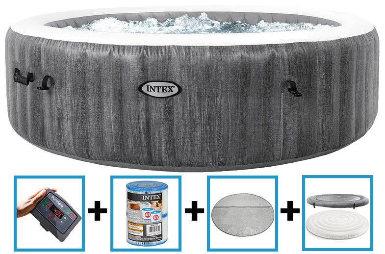 Intex PureSpa Greywood Deluxe Bubble Therapy voor personen