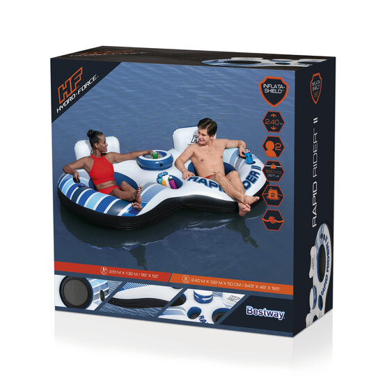 Bestway 2 persoons drijvend luchtbed Rapid Rider X2