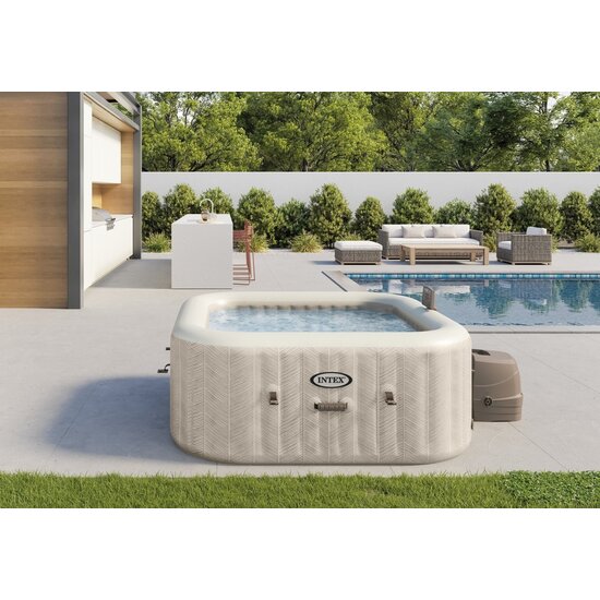Intex PureSpa Chevron Deluxe Bubble Therapy + HWS + ZWS - 4 personen
