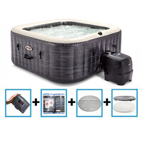 PureSpa Greystone Deluxe Bubble Therapy + HWS + ZWS - 4 personen