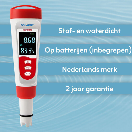 Schwimm® digitale tester voor pH en temperatuur