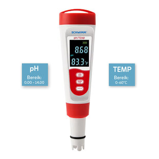 digitale tester op batterijen voor pH en temperatuur
