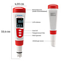 Schwimm® digitale tester op batterijen voor pH en temperatuur