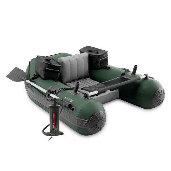 Intex Big Catch Pro Bellyboot Groen - 1 persoons boot met peddels en pomp