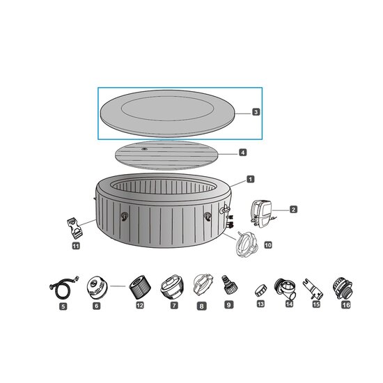 Bestway Lay-Z-Spa top cover spa Boracay