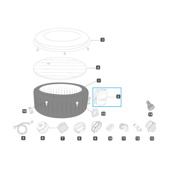 Lay-Z-Spa AirJet Freeze Shield (pomp/heater)