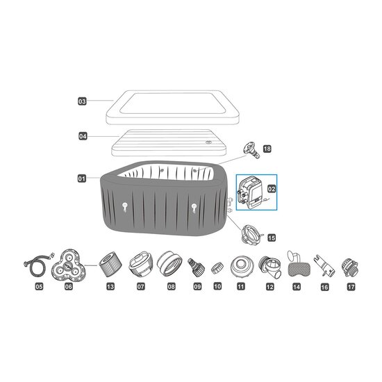 Lay-Z-Spa Hydrojet Pomp/Heater + WiFi