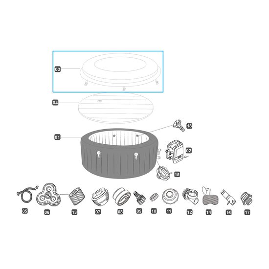 Lay-Z-Spa EnergySense top cover spa Dominica