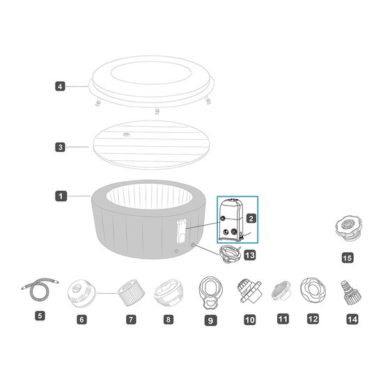 Lay-Z-Spa O-Ring (waterinlaat)  voor diverse UltraFit spa's
