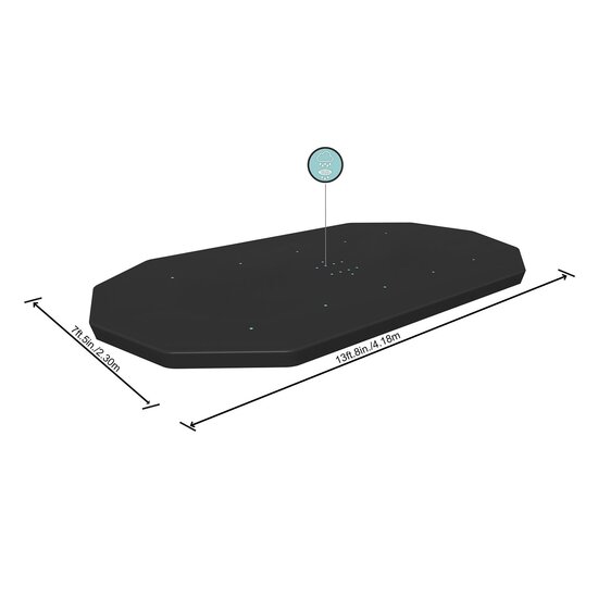 Bestway Afdekzeil ovaal voor Power Steel 427x250 cm