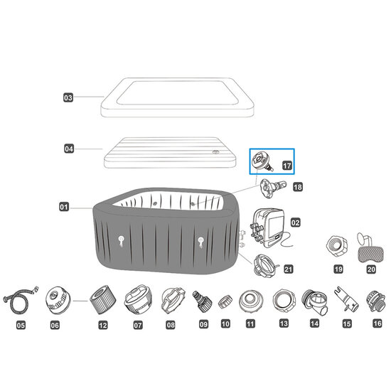 Lay-Z-Spa water aangedreven ColorJet LED verlichting HydroJet