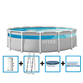 Intex Prism Frame Clearview Pool 427x107 cm + filterpomp en acc.