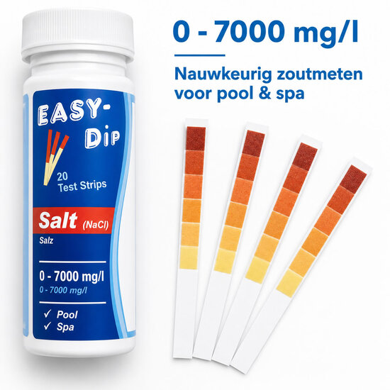Pool-I.D. Zout Teststrips (NaCl) 20 stuks