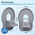 Schwimm® Universele zwembadslanghouder met knikbescherming - Voor 32 & 38 mm zwembadslangen (2 stuks)