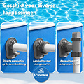 Schwimm® Universele zwembadslanghouder met knikbescherming - Voor 32 & 38 mm zwembadslangen (2 stuks)