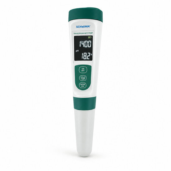 Schwimm® digitale tester oplaadbaar voor pH en zoutgehalte