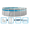 Intex Prism Frame Clearview Pool 488x122 cm + filterpomp en acc.