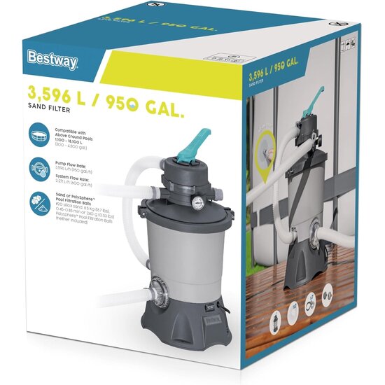 Bestway Flowclear zandfilterpomp 3596 liter