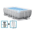 Intex Prism Frame Pool 400x200x100 cm + filterpomp en ladder | 2eKans