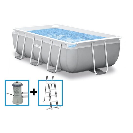 Intex Prism Frame Pool 400x200x100 cm + filterpomp en ladder | 2eKans