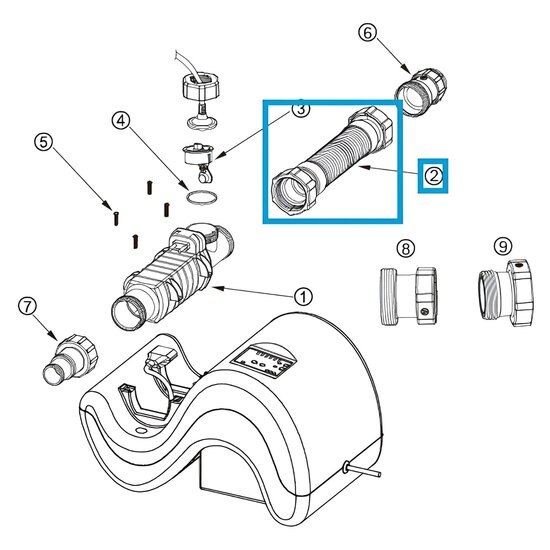 Bestway Reserveslang 50 cm voor Flowclear™ Zoutwatersysteem