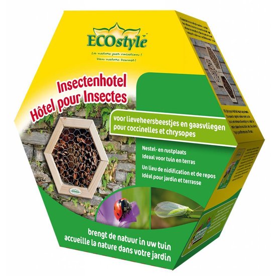 ECOstyle Insectenhotel voor lieveheersbeestjes en gaasvliegen (honingraat)