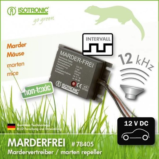 Isotronic marterverjager voor auto, vrachtwagen en caravan