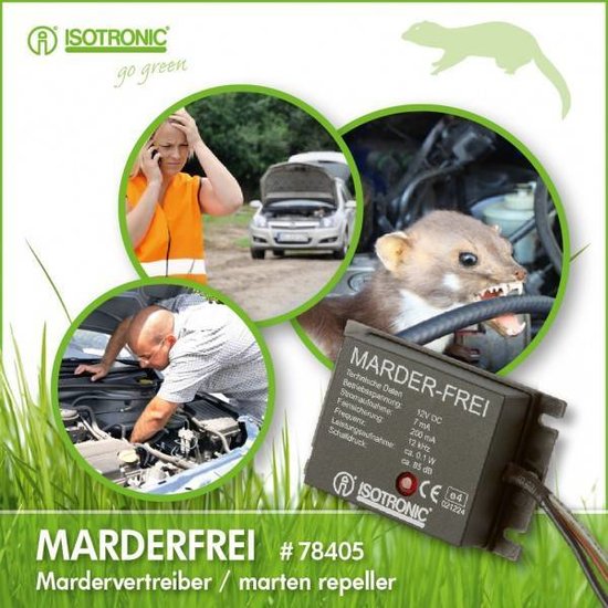 Isotronic marterverjager voor auto, vrachtwagen en caravan