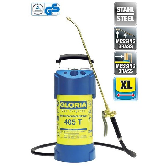 Gloria hogedrukspuit staal 6 bar 405T (5 liter)