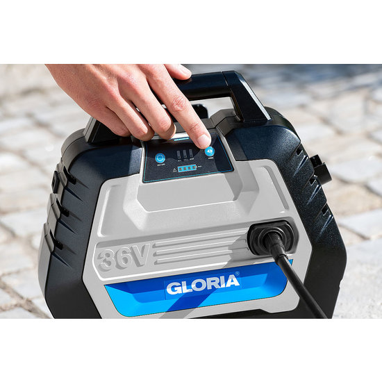 Gloria MultiJet Hogedrukreiniger 36V met 4,0 Ah geïntegreerde Accu