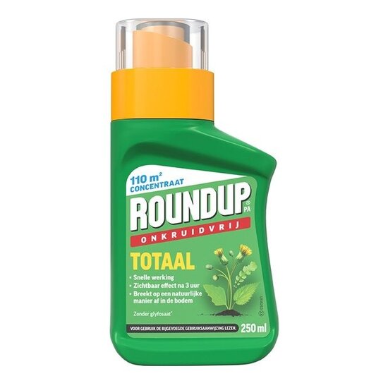 Roundup Totaal Onkruidvrij Concentraat 250 ml (110 m2)