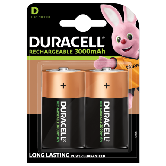 Duracell batterijen oplaadbaar type D (2 stuks)