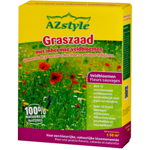 Graszaad met Inheemse veldbloemen 500 gram (ca. 50 m²)
